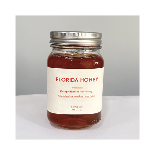 Florida Honey | Orange Blossom Harvested Honey from Florida Net 1.3 lb (21.5 OZ)